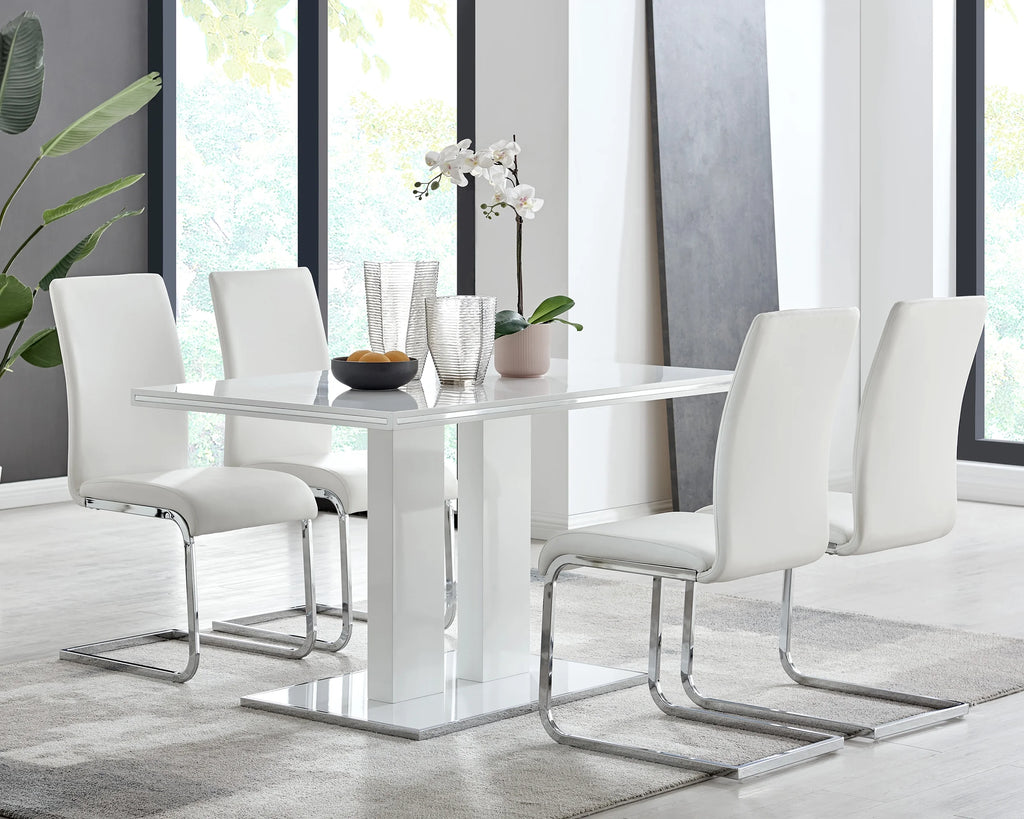 5-Piece Modern Wood & Metal Dining Set I469390