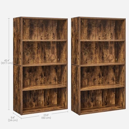 5-Tier Rustic Brown Bookshelf O265